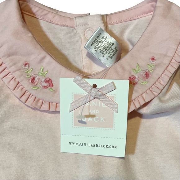 NWT Janie and Jack Romantic Rose Onesie, Pants and Hat 6-12 months - Picture 7 of 13